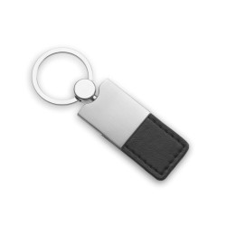 Porte-clés métal et PU personnalisable "COLOMBUS"
