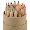 Boîte en caton recyclée Personnalisée contenant 24 crayons de couleur