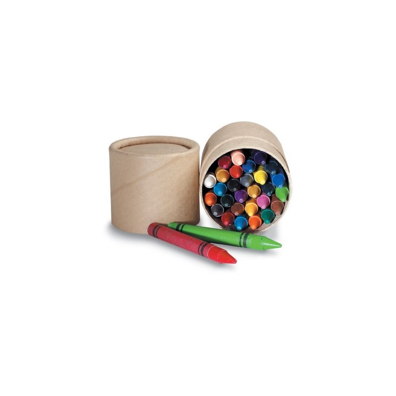 Boîte de 30 crayons en cire personnalisable "STRIPER"