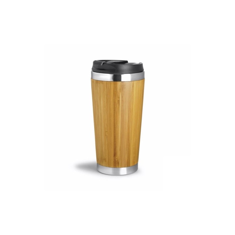 Mug isotherme personnalisable en bambou WOOD YOU