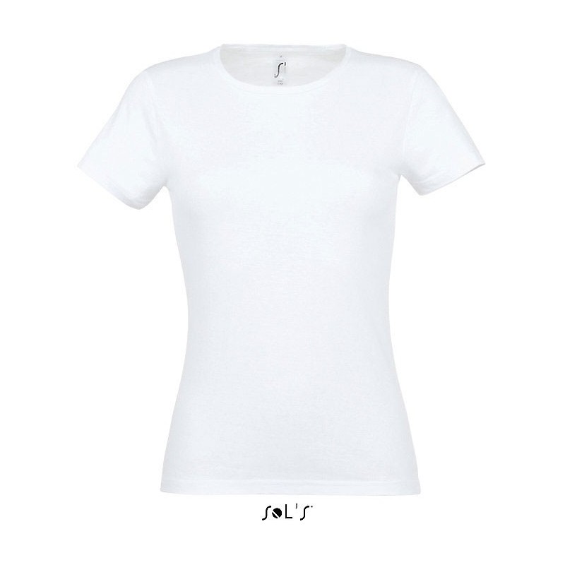 Tee-shirt blanc publicitaire coupe femme "MISS"