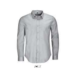 Chemise homme manches longues en popeline stretch BLAKE