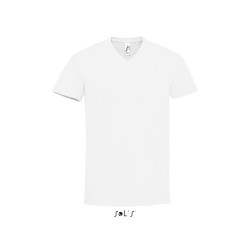 Tee-shirt publicitaire blanc homme col V IMERIAL V