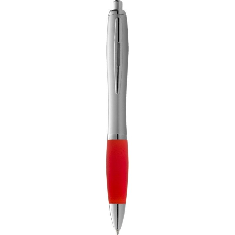 Stylo bille plastique personnalisable-NASH corps argent