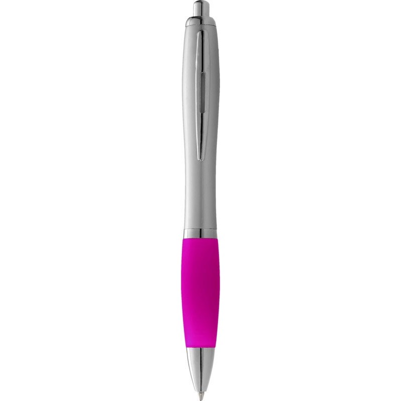 Stylo bille plastique personnalisable-NASH corps argent