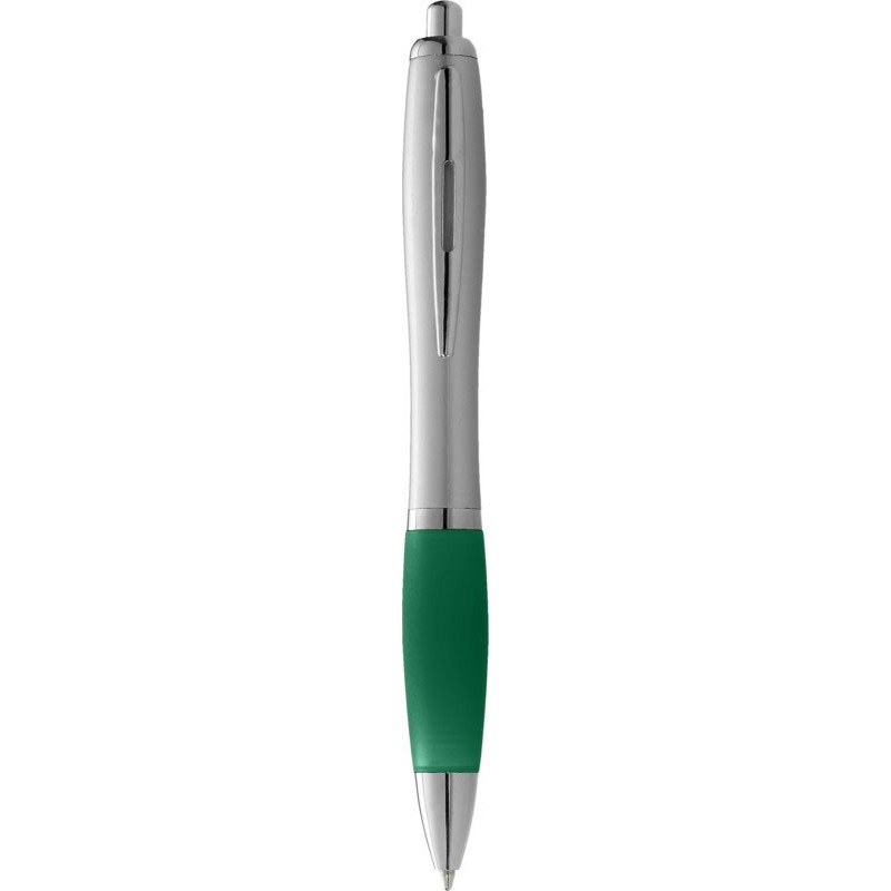 Stylo bille plastique personnalisable-NASH corps argent