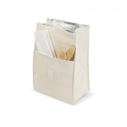 Lunch bag isotherme  publicitaire en coton bio "BIOLUNCH"