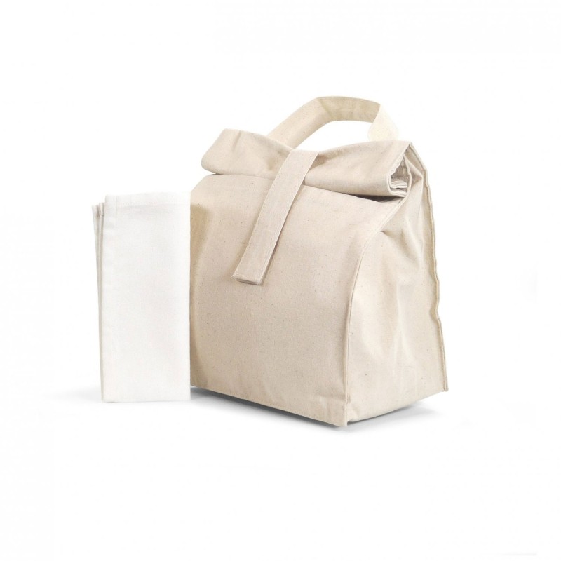 Lunch bag isotherme  publicitaire en coton bio "BIOLUNCH"