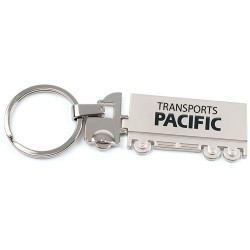 Porte-clés publicitaire métal en forme de camion "TRAILER"