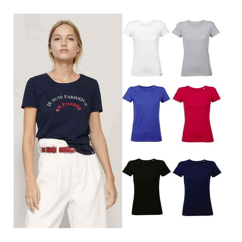 Tee-shirt publicitaire femme fabriqué en France LOLA - 5 coloris