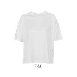 Tee-shirt coton bio blanc oversize femme personnalisable BOXY