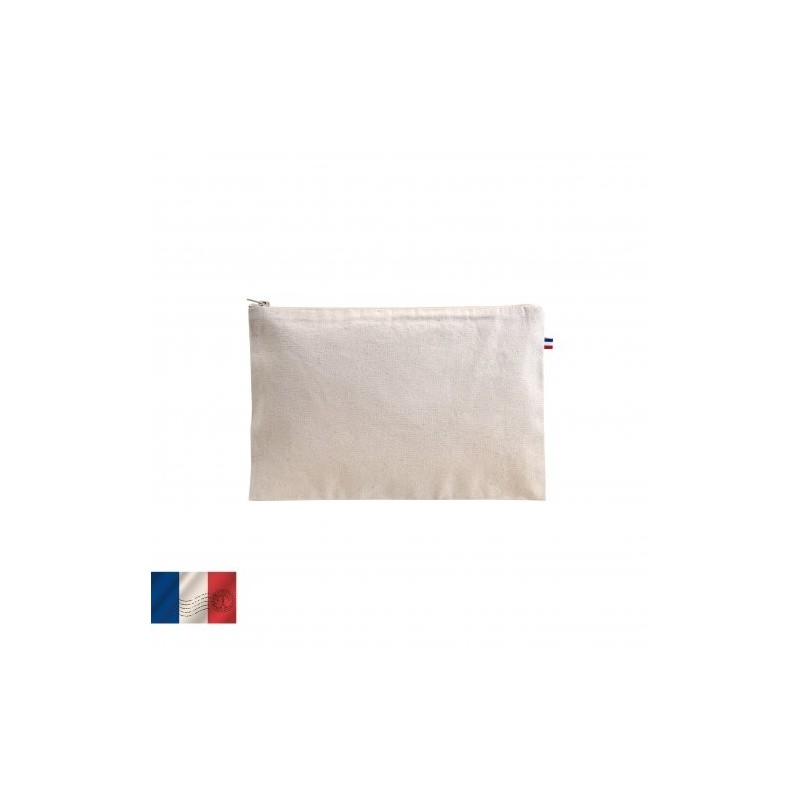 Trousse en coton bio publicitaire fabriquée en France LEONTINE