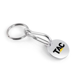 Porte-clés avec jeton en aluminium anodisé de couleur personnalisable