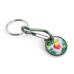 Porte-clés avec jeton en aluminium anodisé de couleur personnalisable