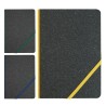 KRAFTWORK - Carnet A5 avec couverture en papier kraft, tranche et élastiques de coloris assortis