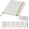 SPECTRUM - Carnet A5 couverture blanche avec élastique et ruban marque page de coloris contrastés