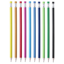 Crayon à papier publicitaire  de couleur avec gomme assortie MELART