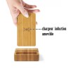 Chargeur par induction personnalisable en bambou STAND UP