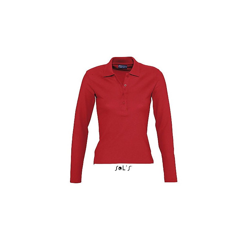 Polo publicitaire femme manche longues PODIUM Couleur