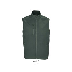 Veste publicitaire sans manches homme en softshell recyclé FALCON BW