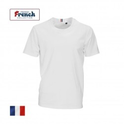 Tee-shirt homme blanc en coton bio de fabrication française - LUCIEN