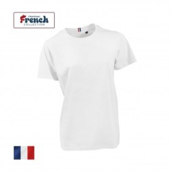 Tee-shirt femme blanc coton bio de fabrication française - LUCIENNE