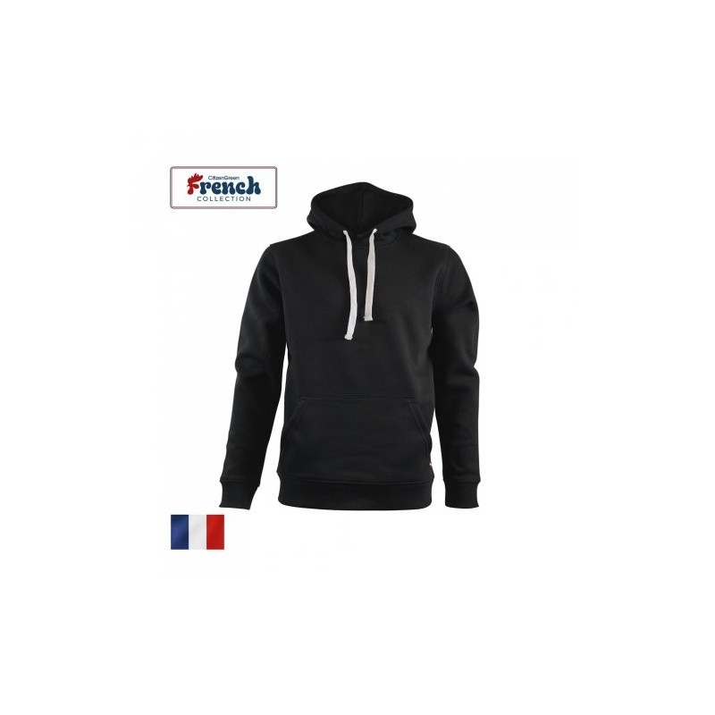 Sweat shirt unisexe à capuche de fabrication française - "HOODIE"