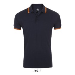 Polo homme manches courtes avec bandes contrastées "PASADENA"