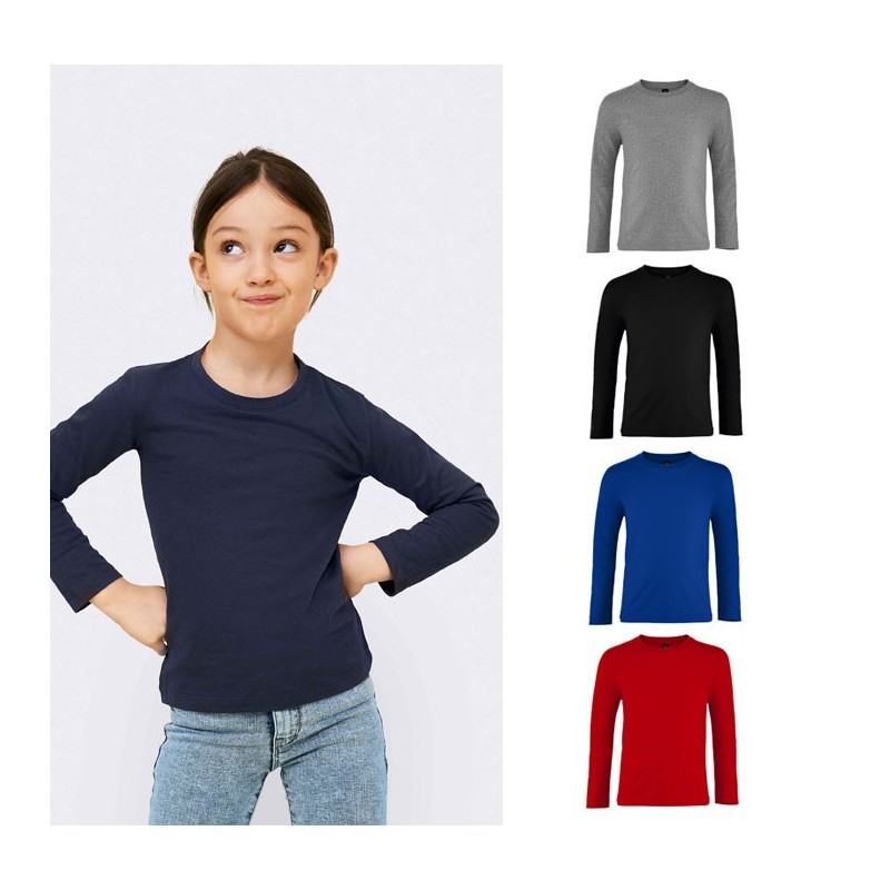 Tee-shirt publicitaire enfant manches longues - 6 coloris IMPERIAL KID