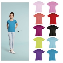Tee-shirt publicitaire fille -11 coloris. "CHERRY"