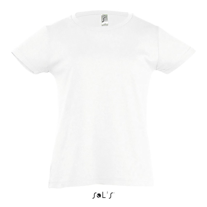 Tee-shirt publicitaire fille - coloris blanc. "CHERRY"