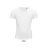 Tee-shirt publicitaire enfant en coton bio - coloris : blanc. "PIONEER