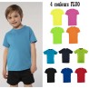 SPORTY KIDS - Tee-shirt enfant polyester spécial sport. Manches courtes et col rond.