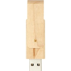 Clé USB pivotante personnalisable en bois clair