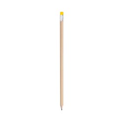 Crayon à papier bois naturel avec gomme de couleur personnalisable "TO