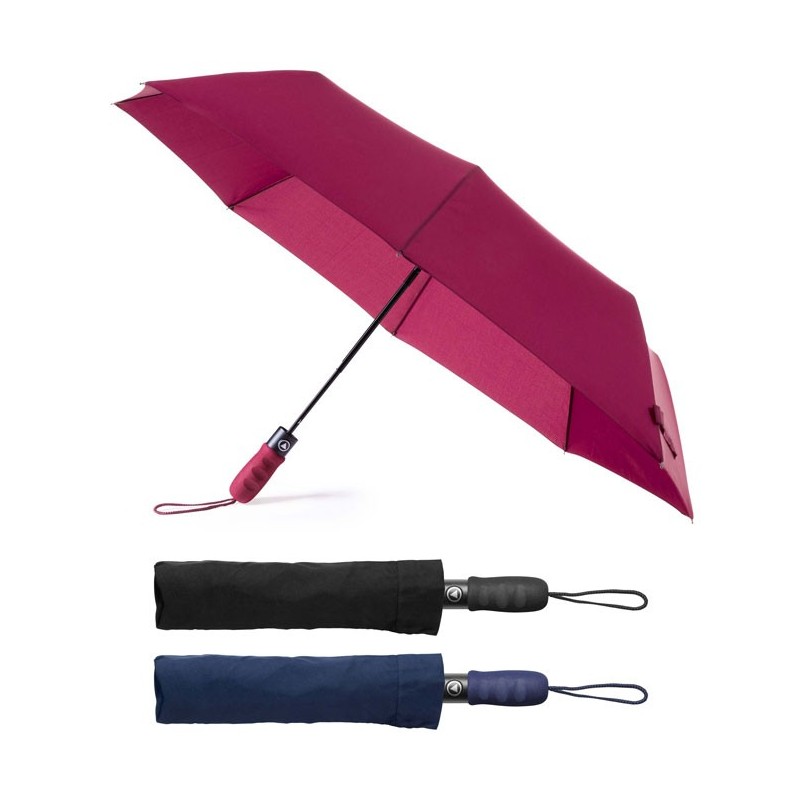 Parapluie publicitaire pliable avec manche assorti en eva "ELMER"
