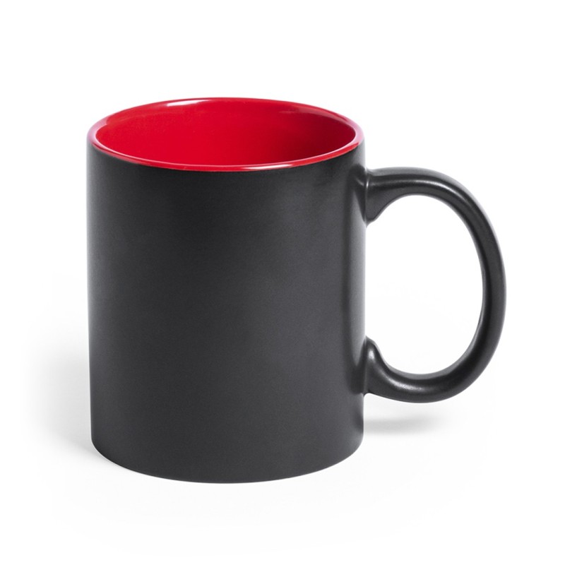 Tasse personnalisable  noire avec intérieur de couleur "BAFI"