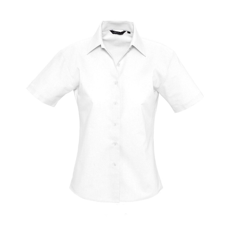 Chemise Oxford femme personnalisable - Manches courtes "ELITE" Chemise Oxford femme personnalisable - Manches courtes "ELITE"