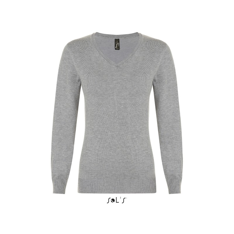 Pull col V femme personnalisable "GLORY"