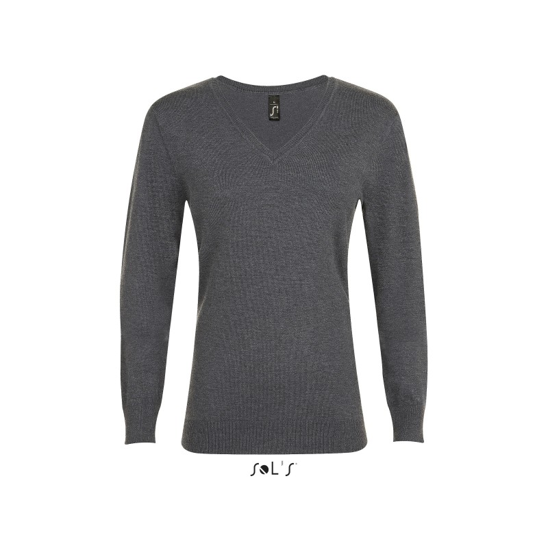 Pull col V femme personnalisable "GLORY"