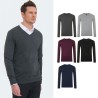 GLORY - Pull homme col V en maille tricot