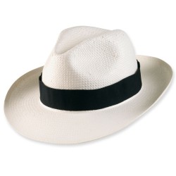 Chapeau panama unisexe blanc personnalisable en cellulose