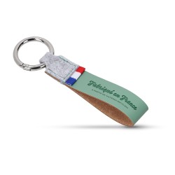 Porte-clés personnalisé fabriqué en France avec des matériaux recyclés
