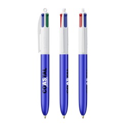 Stylo BIC® 4 couleurs personnalisé avec finition de coloris glacé