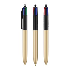 Stylo BIC® 4 couleurs personnalisé avec finition de coloris glacé
