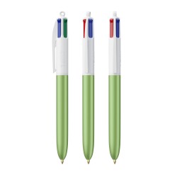 Stylo BIC® 4 couleurs personnalisé avec finition de coloris glacé