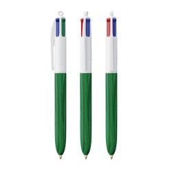 Stylo BIC® 4 couleurs personnalisé avec finition effet bois