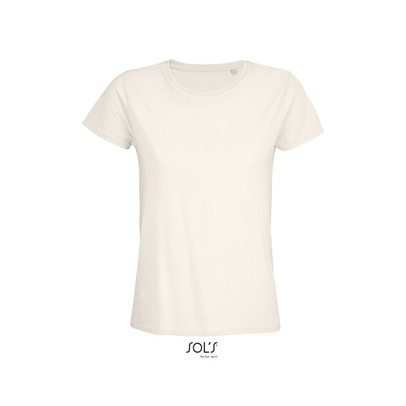 Tee-shirt publicitaire femme en coton biologique. 23 coloris au choix