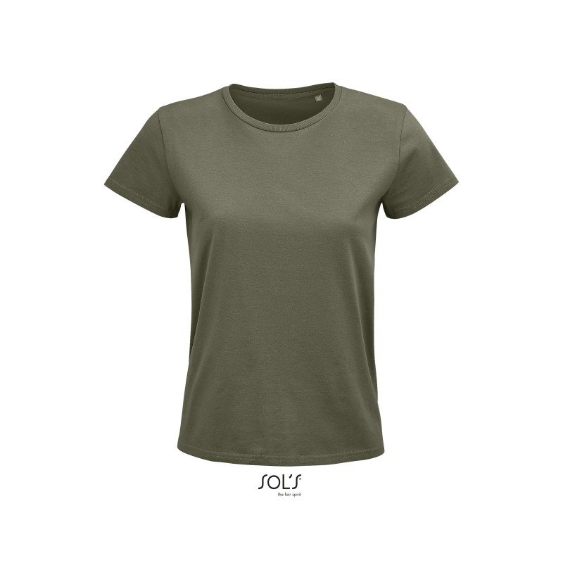 Tee-shirt publicitaire femme en coton biologique. 23 coloris au choix