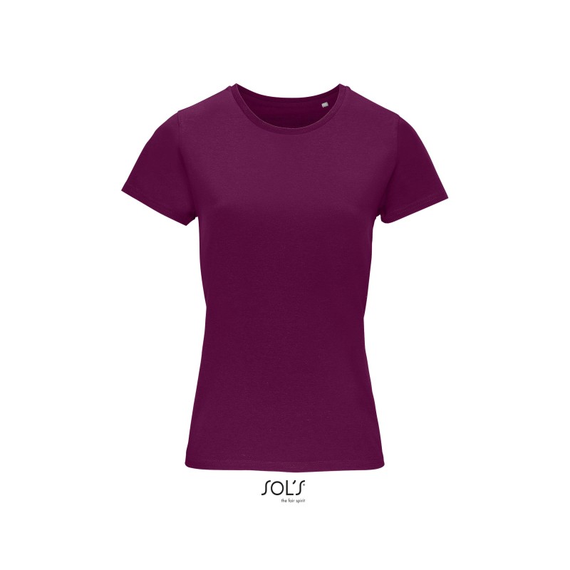 Tee-shirt femme couleur en coton biologique CRUSADER